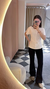 Yanları Büzgülü Tshirt Beyaz