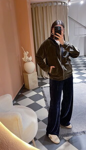 Kontrast Renkli Kadife Takım