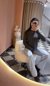 Örgü Desenli Kazak Gri