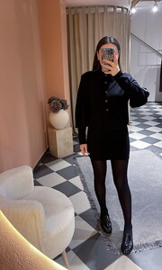 Vatkalı Elbise Siyah