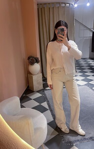  Örgü Desen Hırka Bej