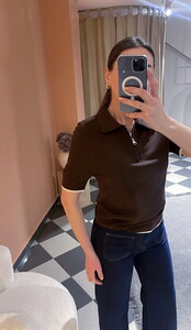 Polo Yaka Triko Kahverengi