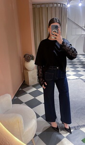  Dantel Kol Tshirt Siyah