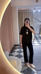  Ayıcık İşlemeli Tshirt Siyah